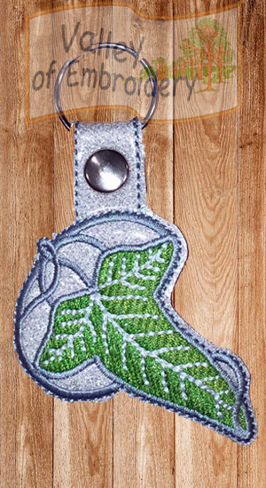ITH Machine Embroidery Design jacket-Gang-In the Hoop-Embroidery--Key Fob